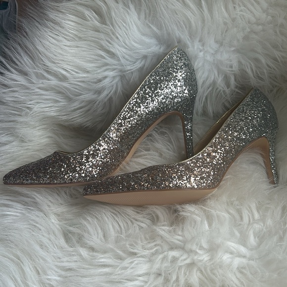MARC FISHER Silver Glitter Pumps - Picture 2 of 7